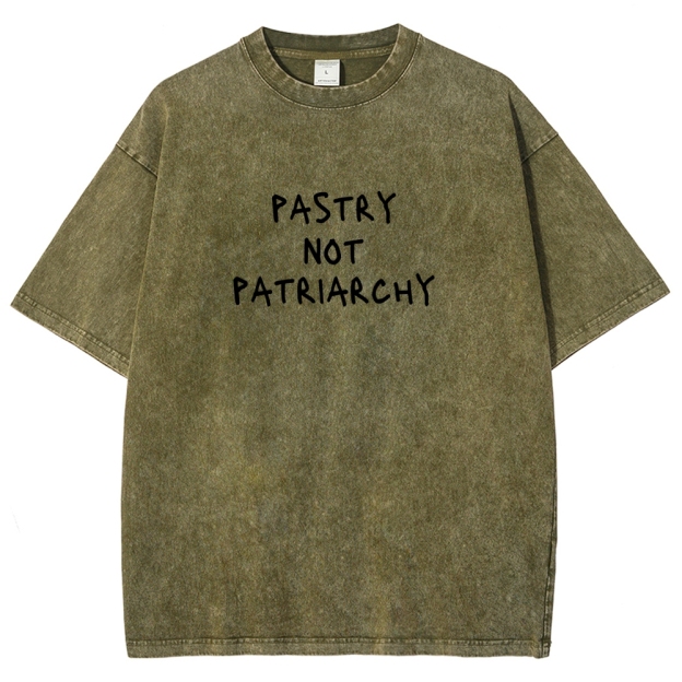 Pastry not patriarchy feminist Unisex Fit Washed T-Shirt