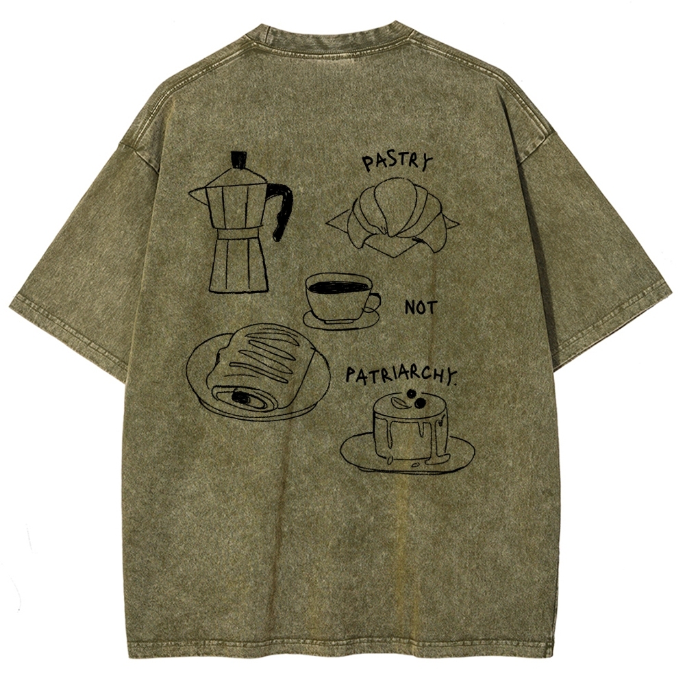 Pastry not patriarchy feminist Unisex Fit Washed T-Shirt