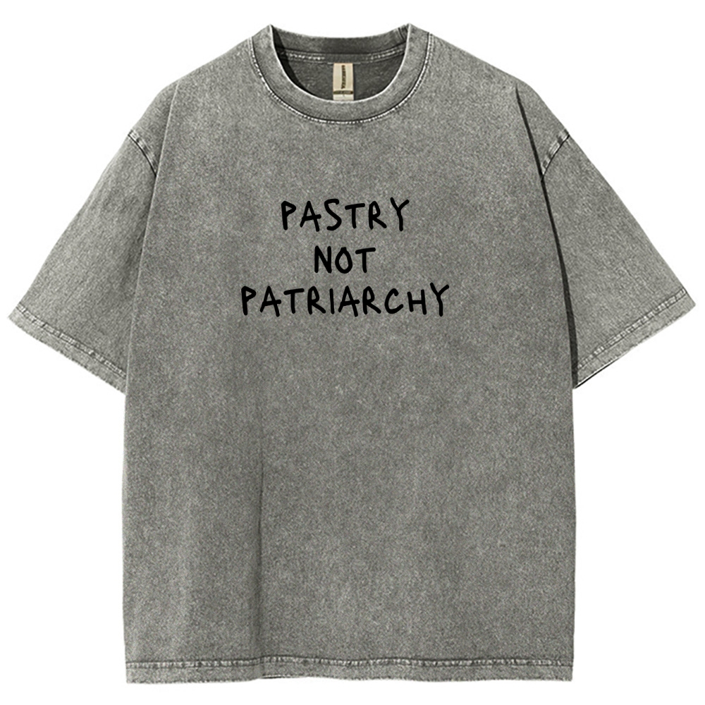 Pastry not patriarchy feminist Unisex Fit Washed T-Shirt