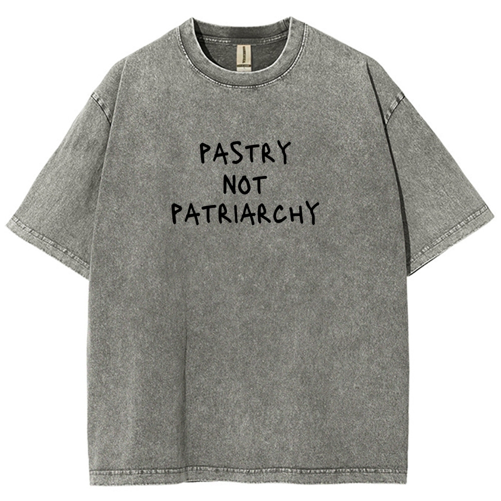 Pastry not patriarchy feminist Unisex Fit Washed T-Shirt