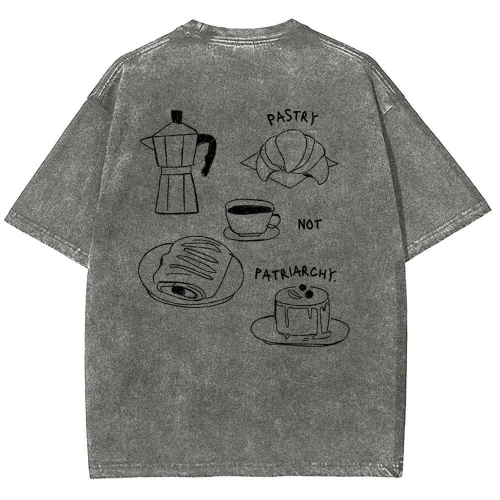 Pastry not patriarchy feminist Unisex Fit Washed T-Shirt