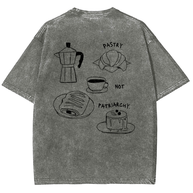 Pastry not patriarchy feminist Unisex Fit Washed T-Shirt