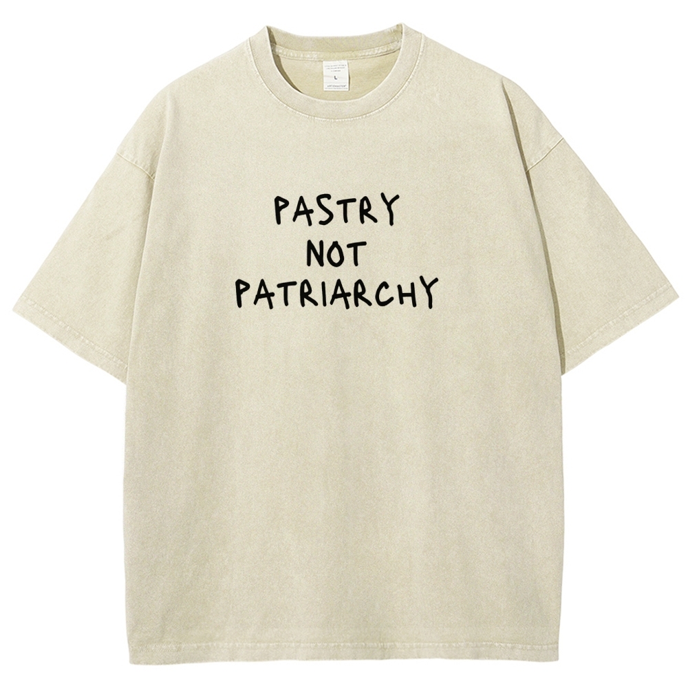 Pastry not patriarchy feminist Unisex Fit Washed T-Shirt