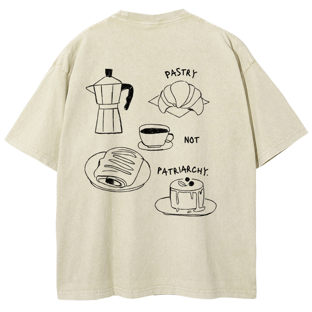 Pastry not patriarchy feminist Unisex Fit Washed T-Shirt