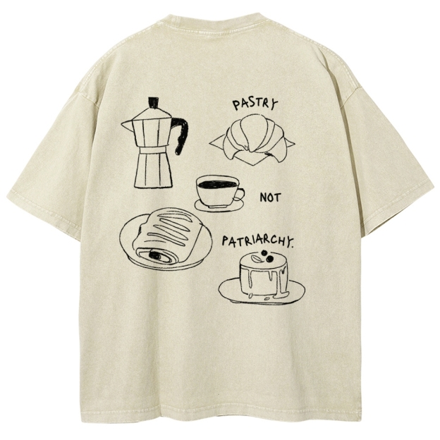 Pastry not patriarchy feminist Unisex Fit Washed T-Shirt