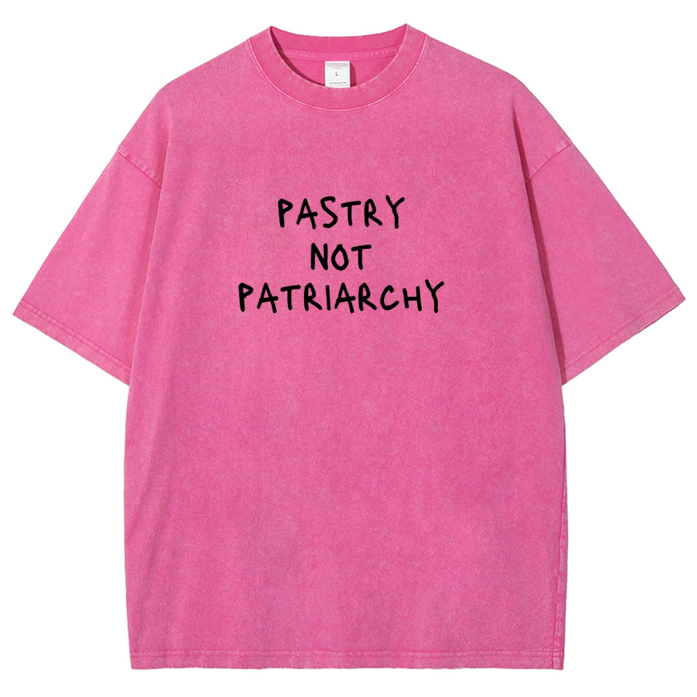 Pastry not patriarchy feminist Unisex Fit Washed T-Shirt