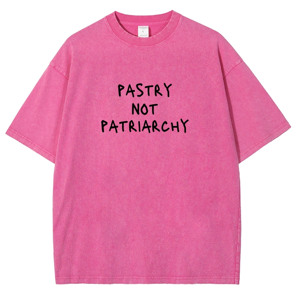 Pastry not patriarchy feminist Unisex Fit Washed T-Shirt