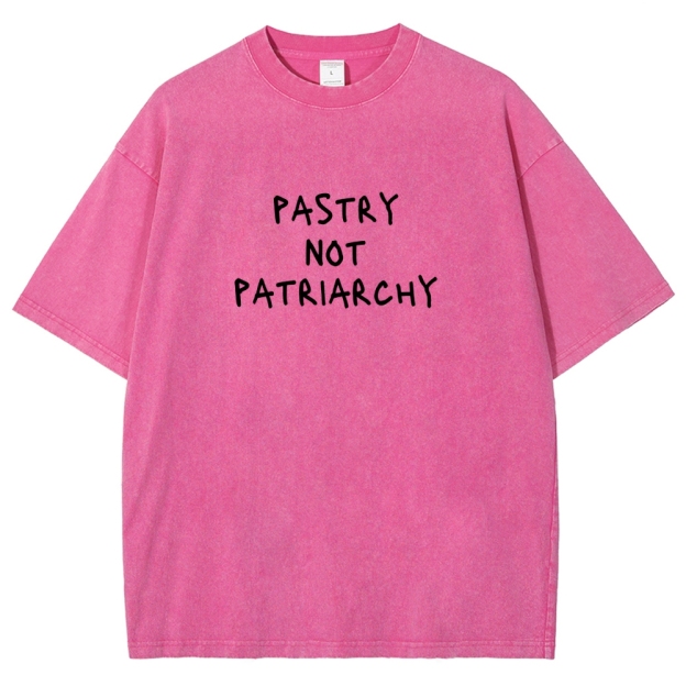 Pastry not patriarchy feminist Unisex Fit Washed T-Shirt