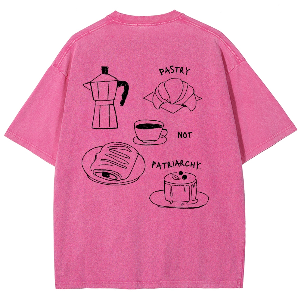 Pastry not patriarchy feminist Unisex Fit Washed T-Shirt