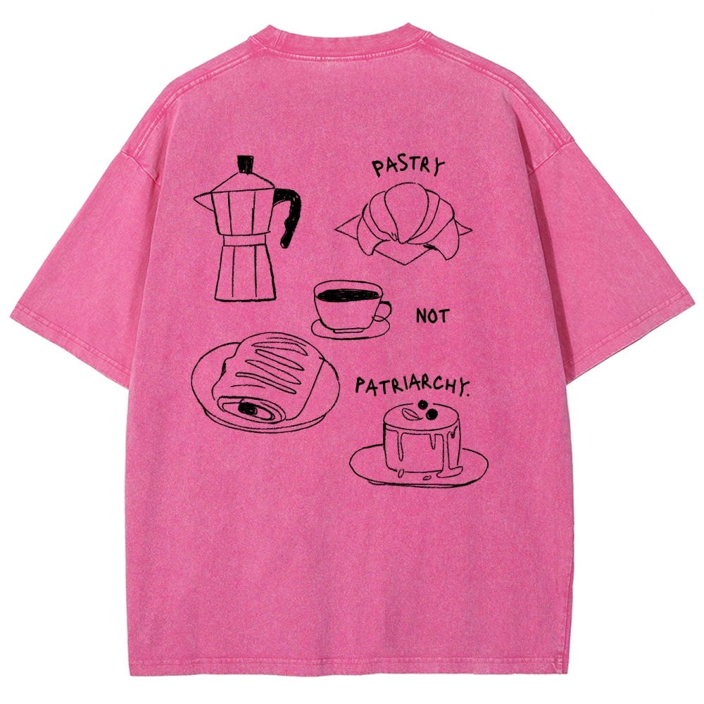 Pastry not patriarchy feminist Unisex Fit Washed T-Shirt
