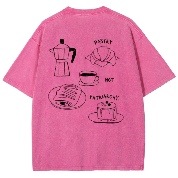Pastry not patriarchy feminist Unisex Fit Washed T-Shirt