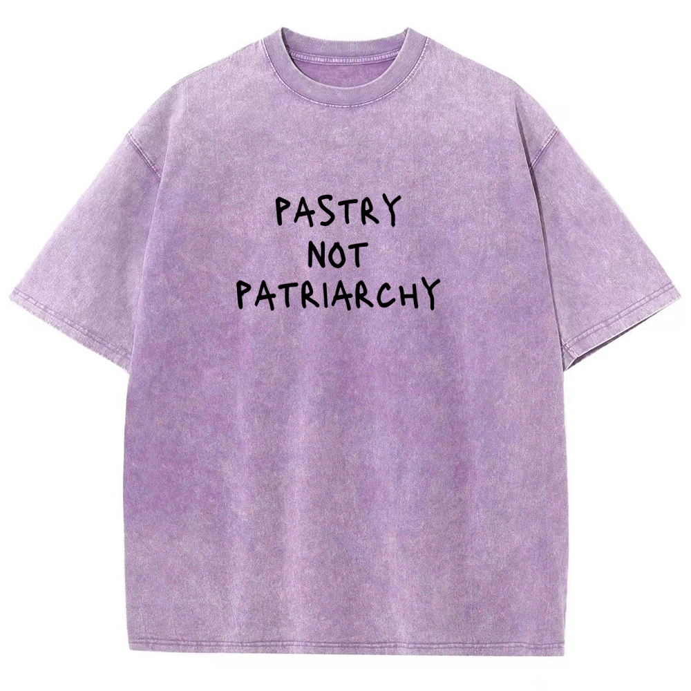 Pastry not patriarchy feminist Unisex Fit Washed T-Shirt