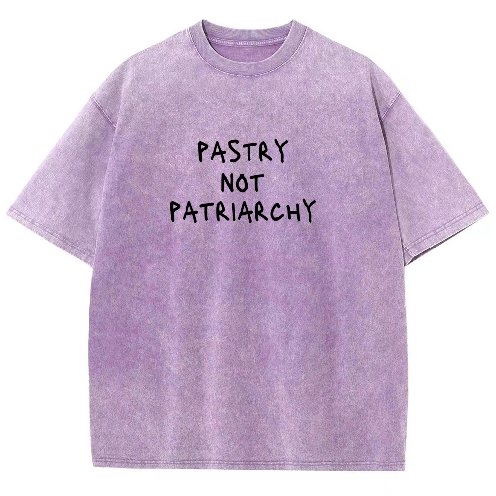 Pastry not patriarchy feminist Unisex Fit Washed T-Shirt
