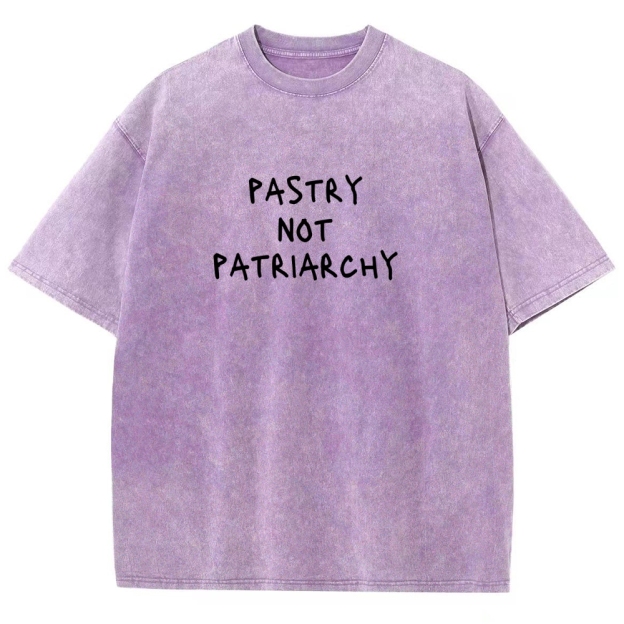 Pastry not patriarchy feminist Unisex Fit Washed T-Shirt