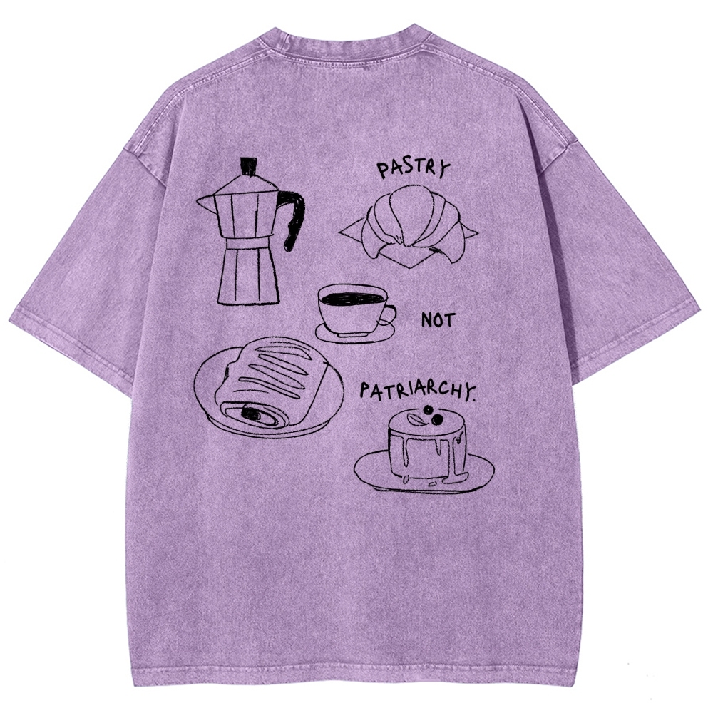 Pastry not patriarchy feminist Unisex Fit Washed T-Shirt