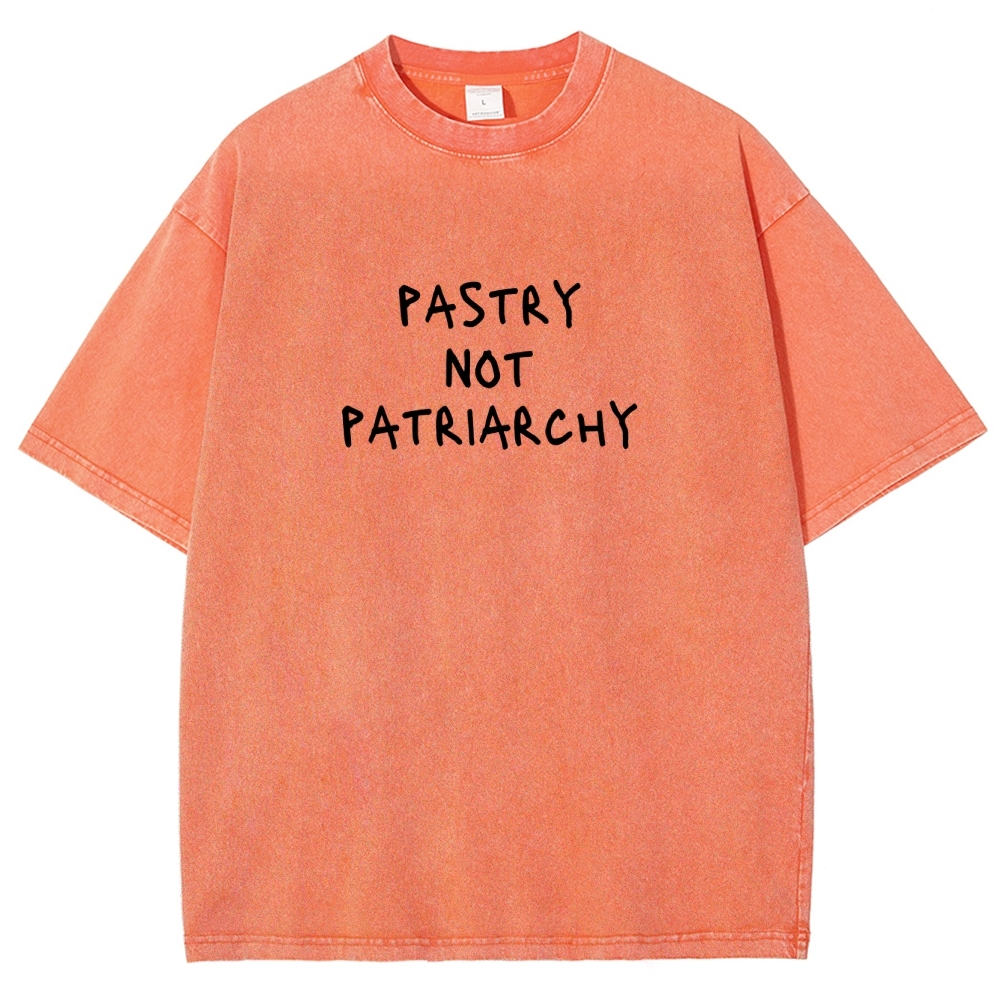 Pastry not patriarchy feminist Unisex Fit Washed T-Shirt