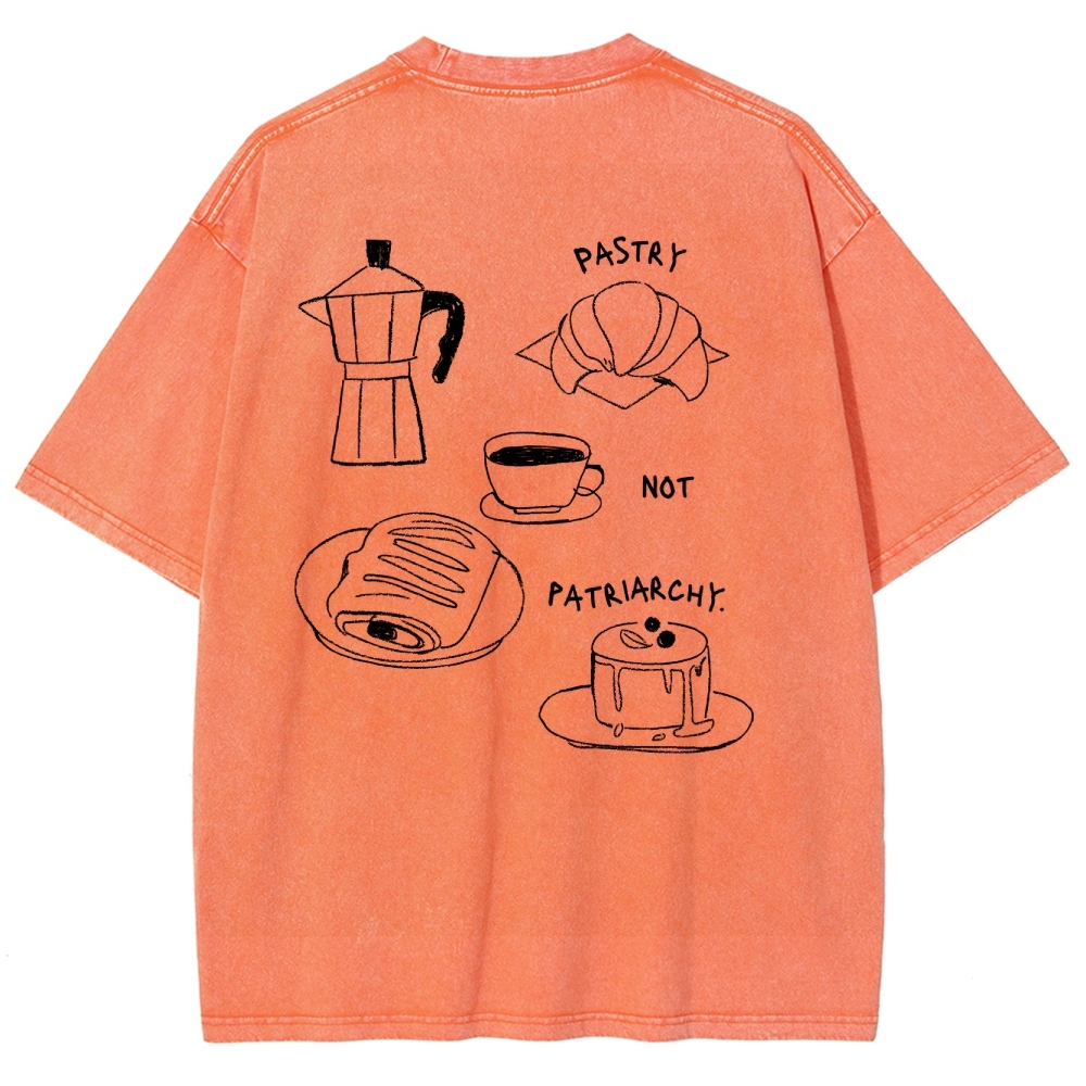 Pastry not patriarchy feminist Unisex Fit Washed T-Shirt