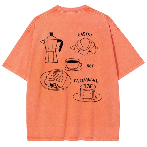 Pastry not patriarchy feminist Unisex Fit Washed T-Shirt