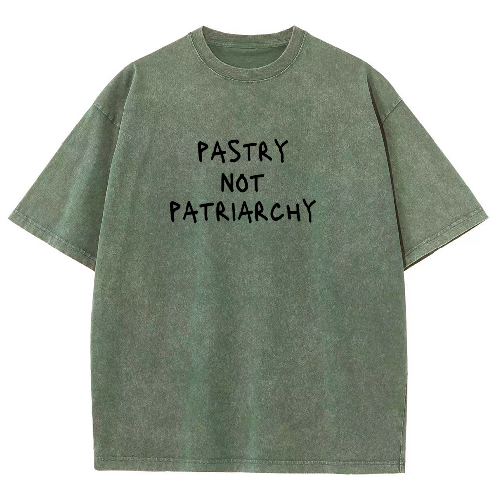 Pastry not patriarchy feminist Unisex Fit Washed T-Shirt
