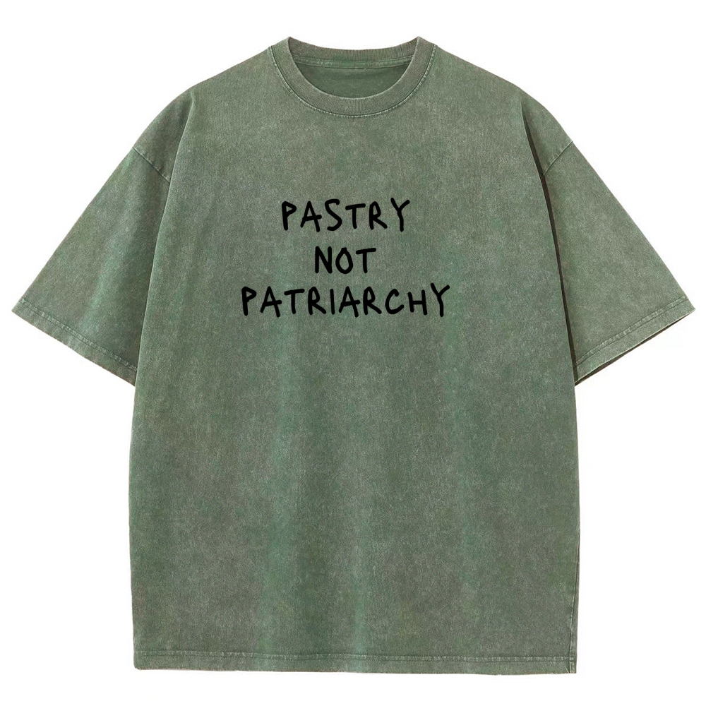 Pastry not patriarchy feminist Unisex Fit Washed T-Shirt