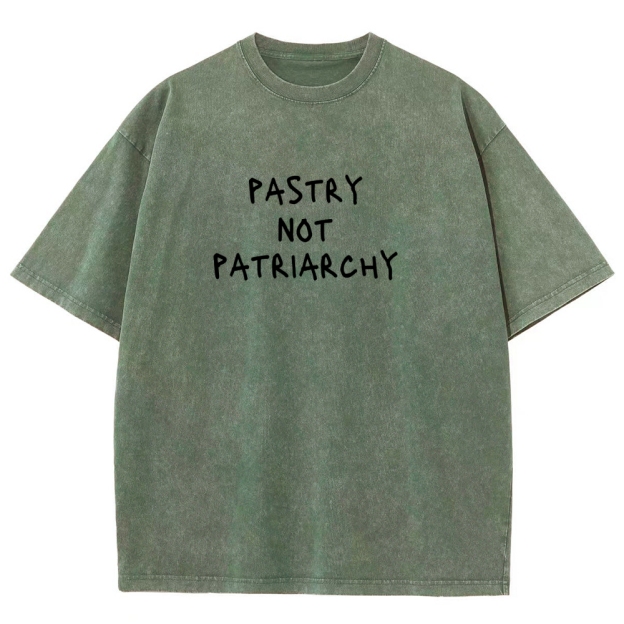 Pastry not patriarchy feminist Unisex Fit Washed T-Shirt