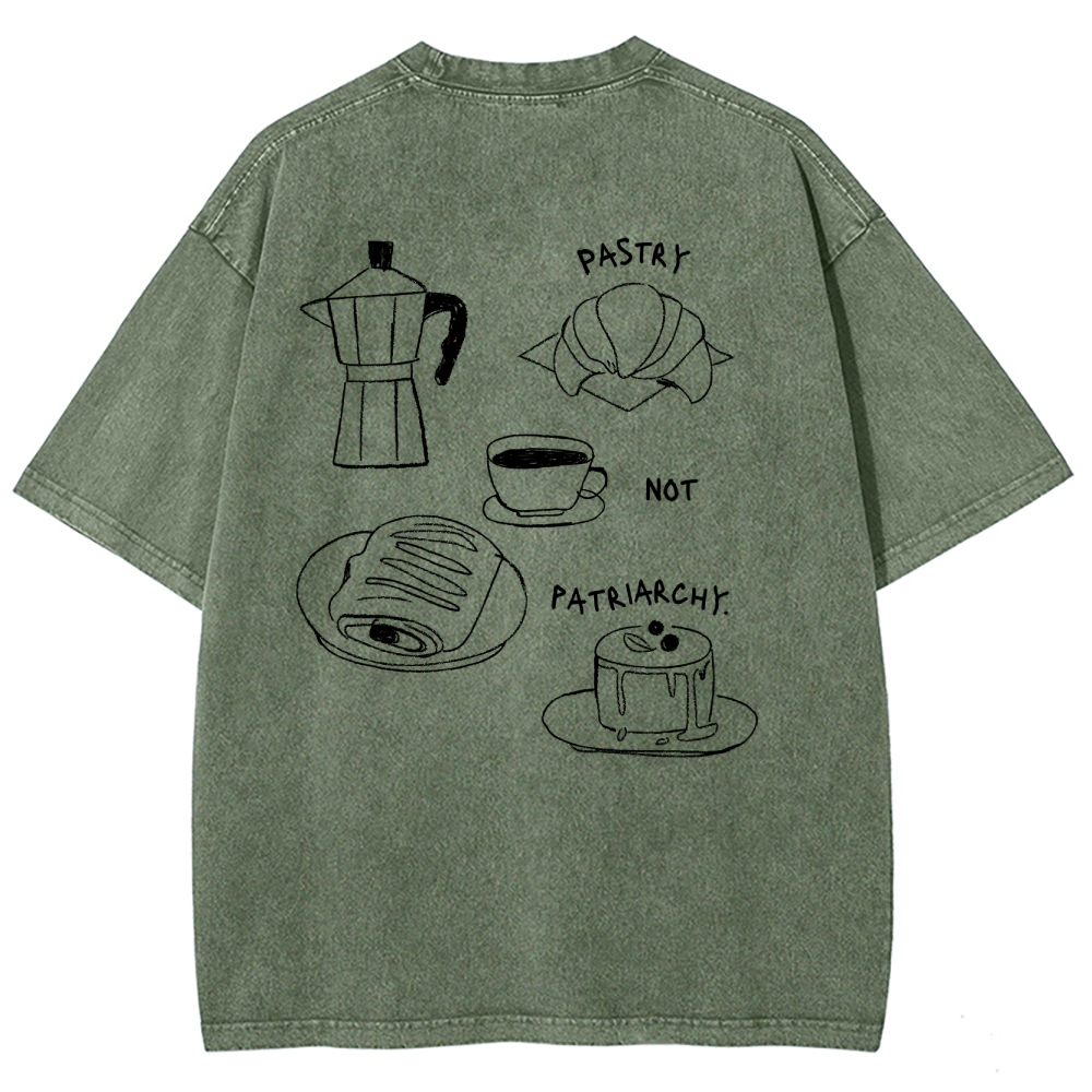 Pastry not patriarchy feminist Unisex Fit Washed T-Shirt