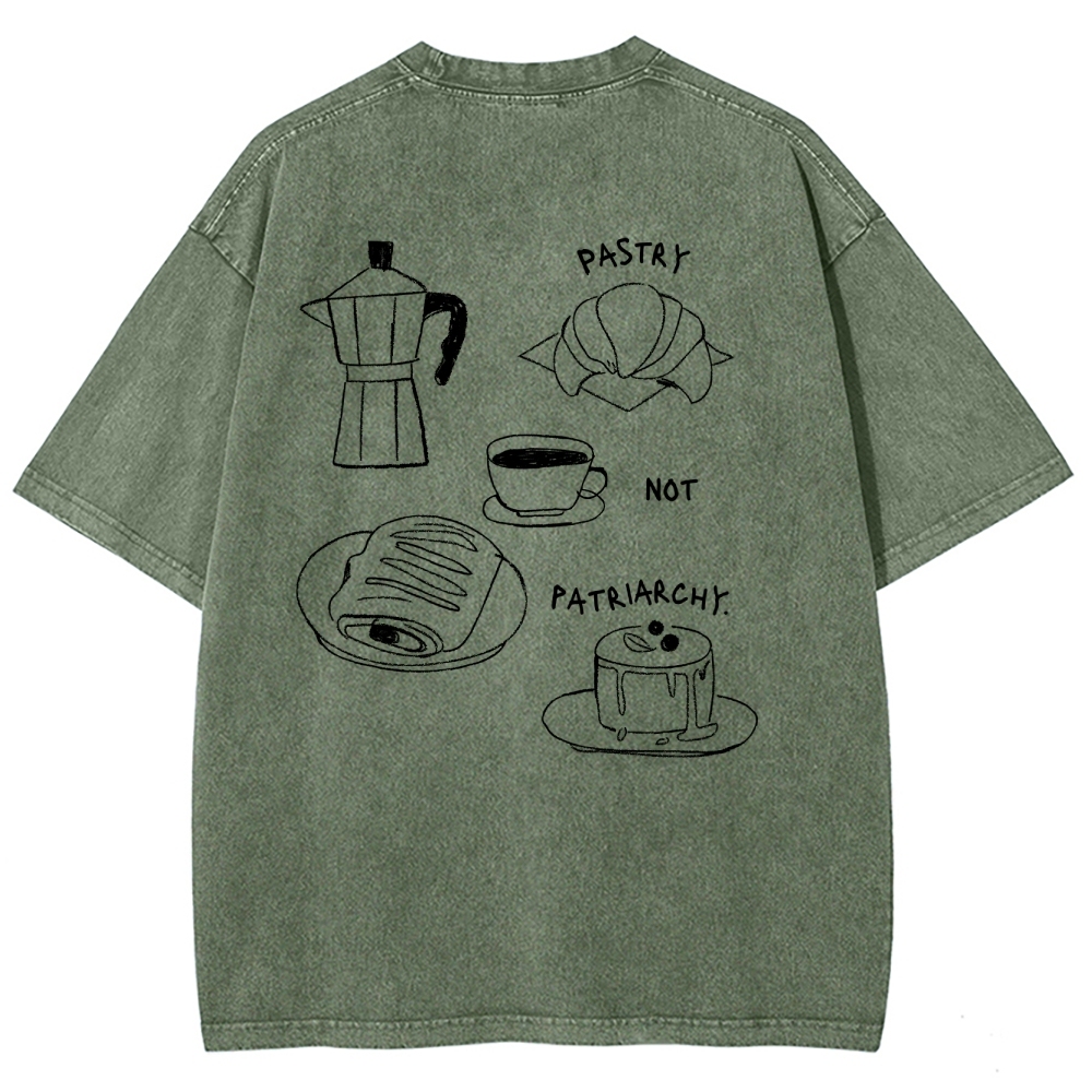 Pastry not patriarchy feminist Unisex Fit Washed T-Shirt