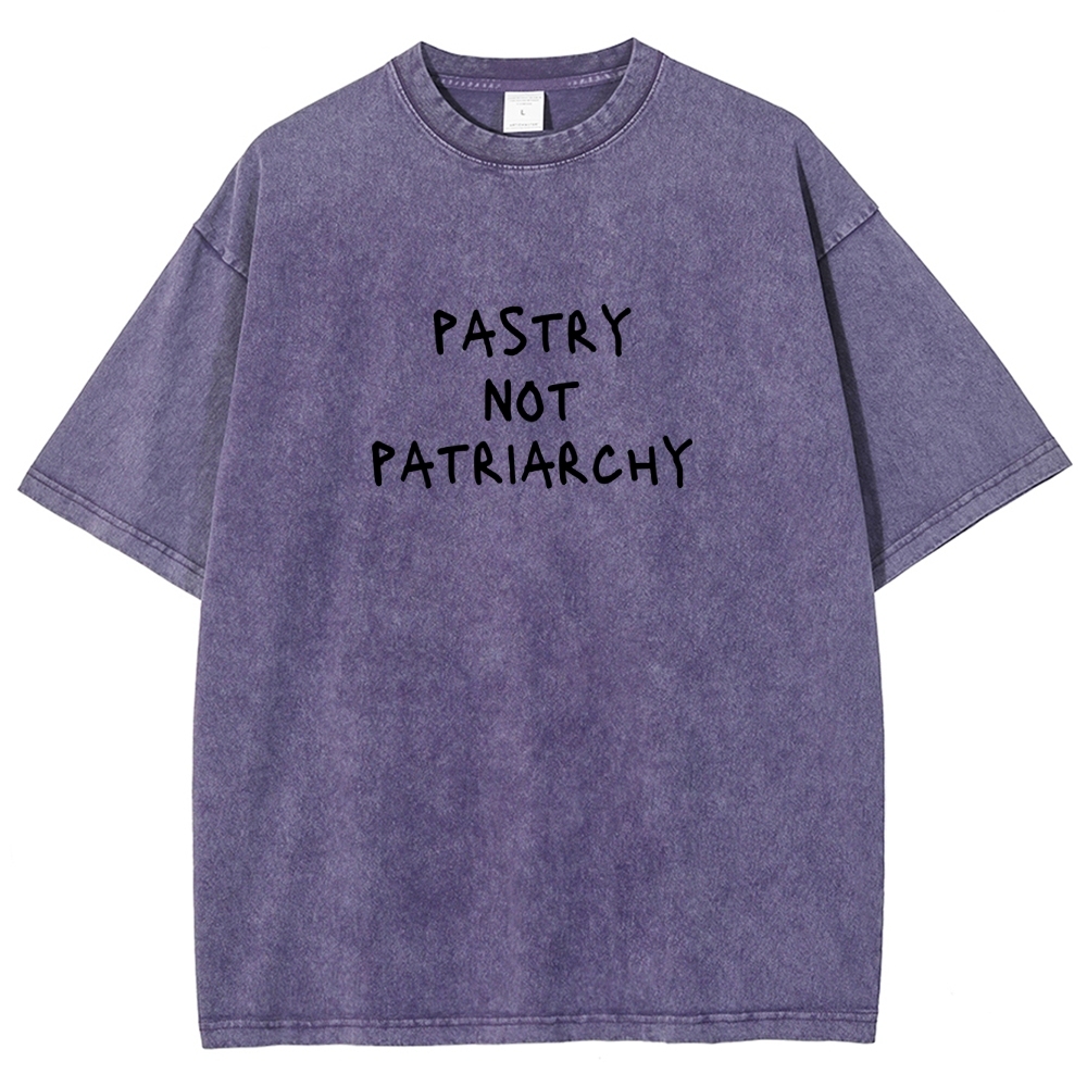 Pastry not patriarchy feminist Unisex Fit Washed T-Shirt