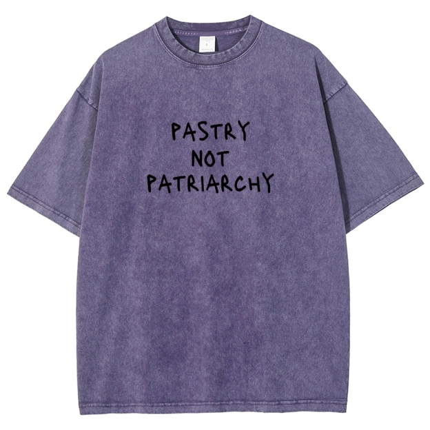 Pastry not patriarchy feminist Unisex Fit Washed T-Shirt