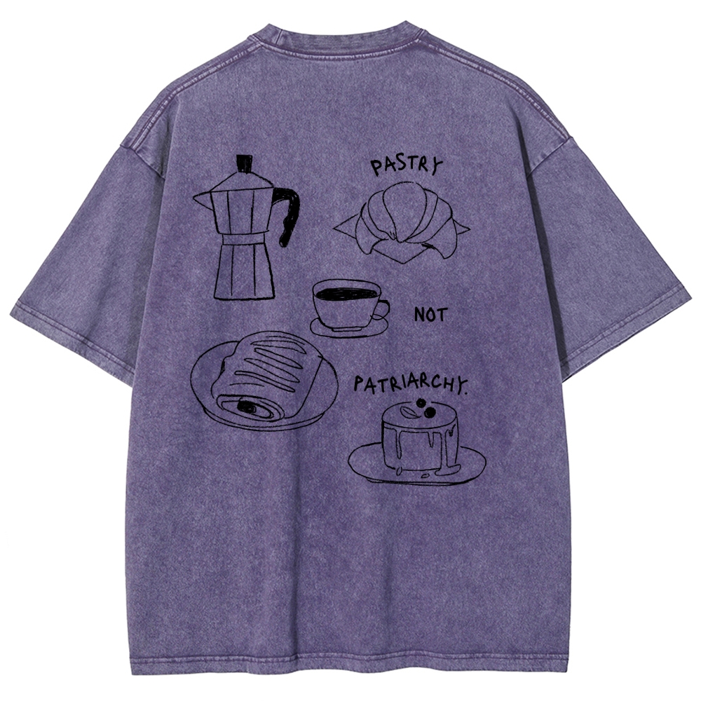 Pastry not patriarchy feminist Unisex Fit Washed T-Shirt