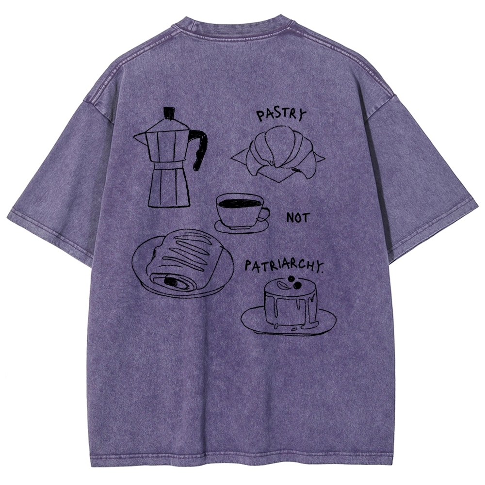 Pastry not patriarchy feminist Unisex Fit Washed T-Shirt