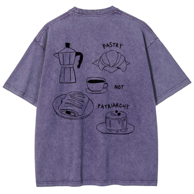 Pastry not patriarchy feminist Unisex Fit Washed T-Shirt