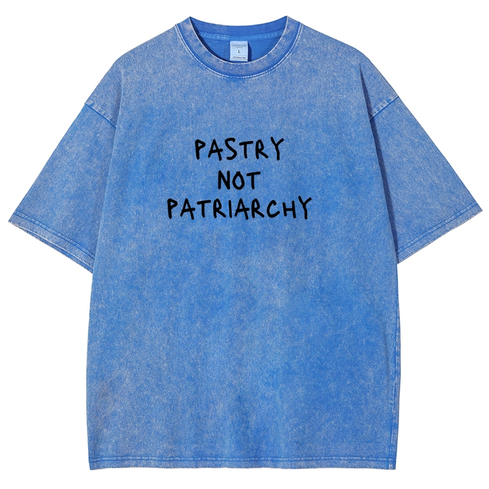 Pastry not patriarchy feminist Unisex Fit Washed T-Shirt
