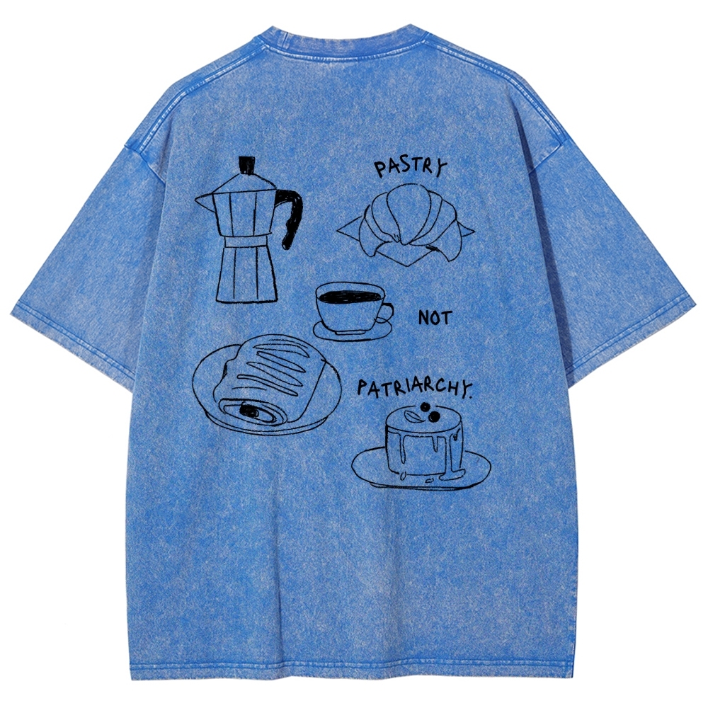 Pastry not patriarchy feminist Unisex Fit Washed T-Shirt