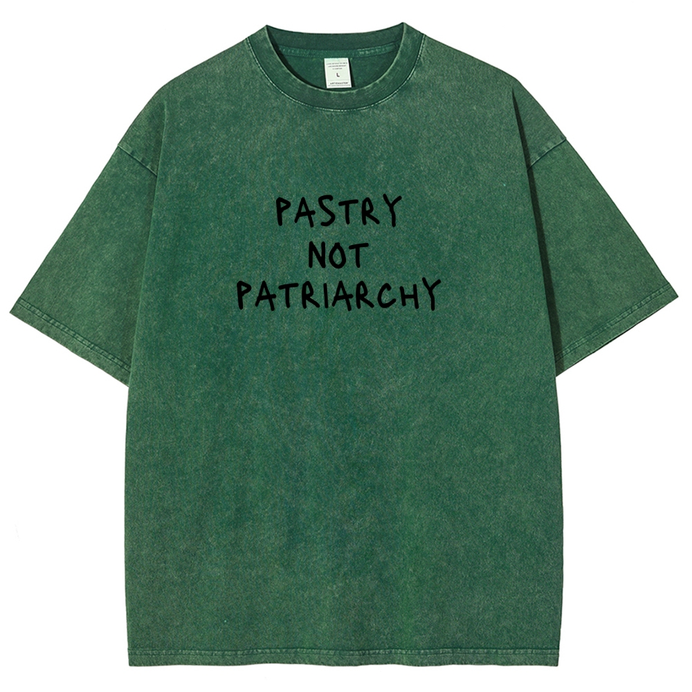 Pastry not patriarchy feminist Unisex Fit Washed T-Shirt
