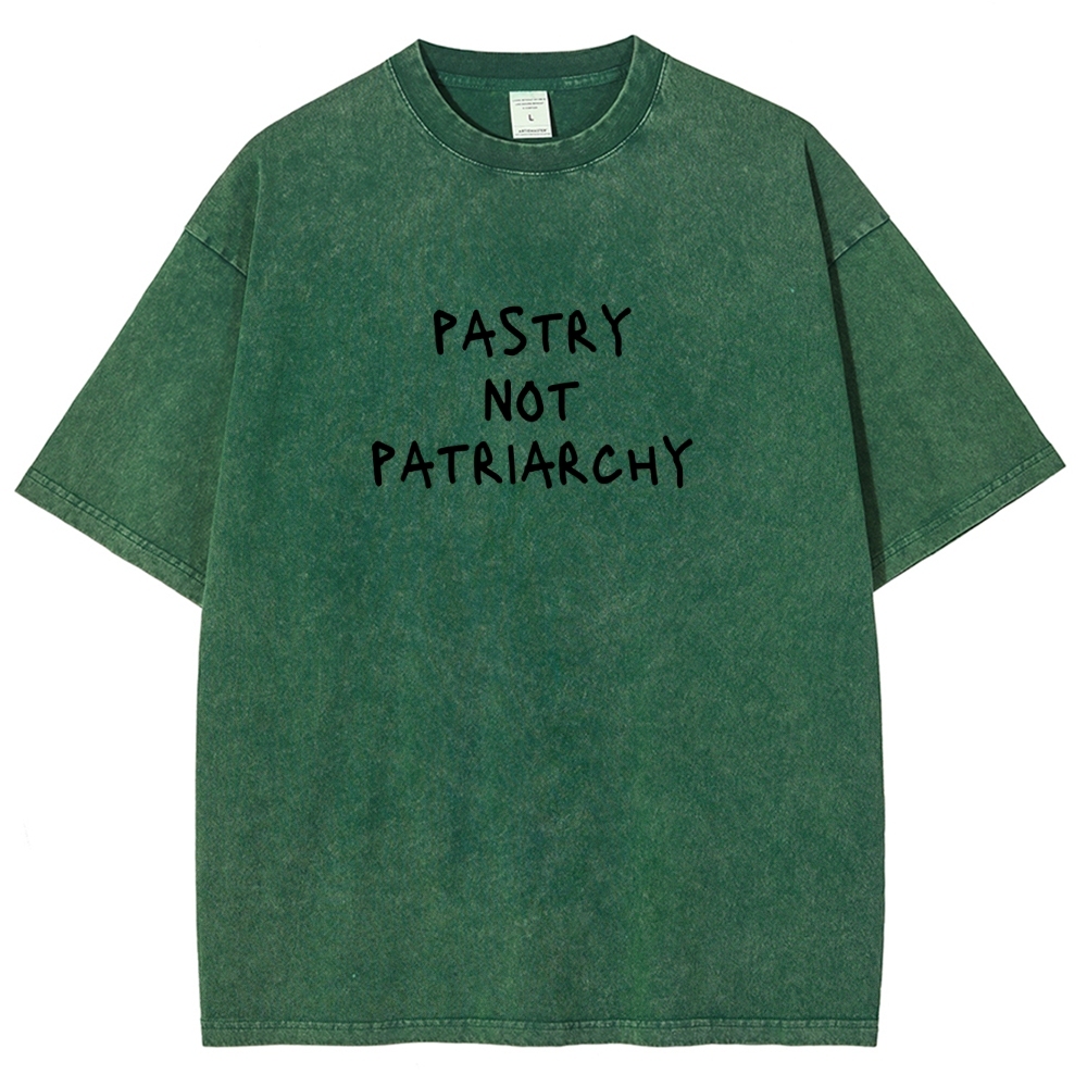 Pastry not patriarchy feminist Unisex Fit Washed T-Shirt