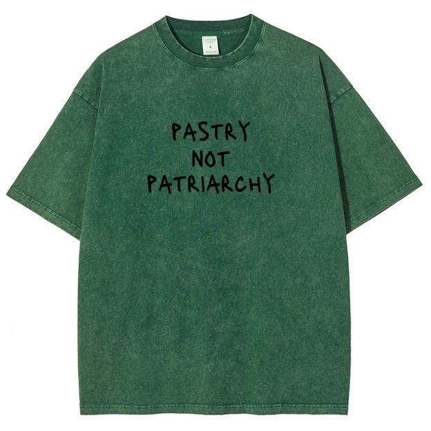 Pastry not patriarchy feminist Unisex Fit Washed T-Shirt