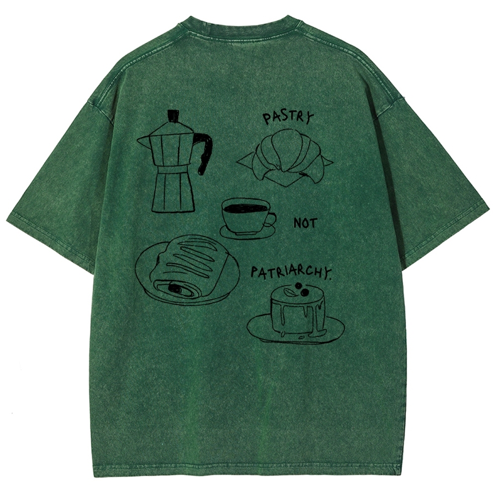Pastry not patriarchy feminist Unisex Fit Washed T-Shirt