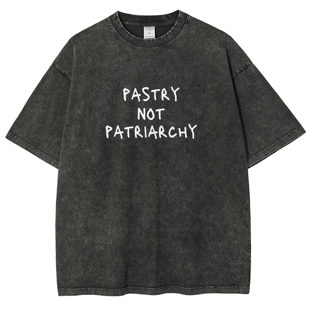 Pastry not patriarchy feminist Unisex Fit Washed T-Shirt