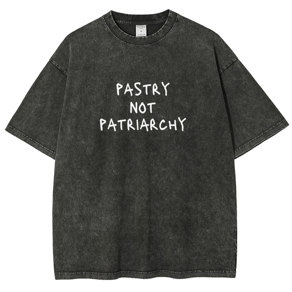 Pastry not patriarchy feminist Unisex Fit Washed T-Shirt