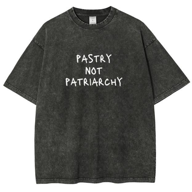 Pastry not patriarchy feminist Unisex Fit Washed T-Shirt