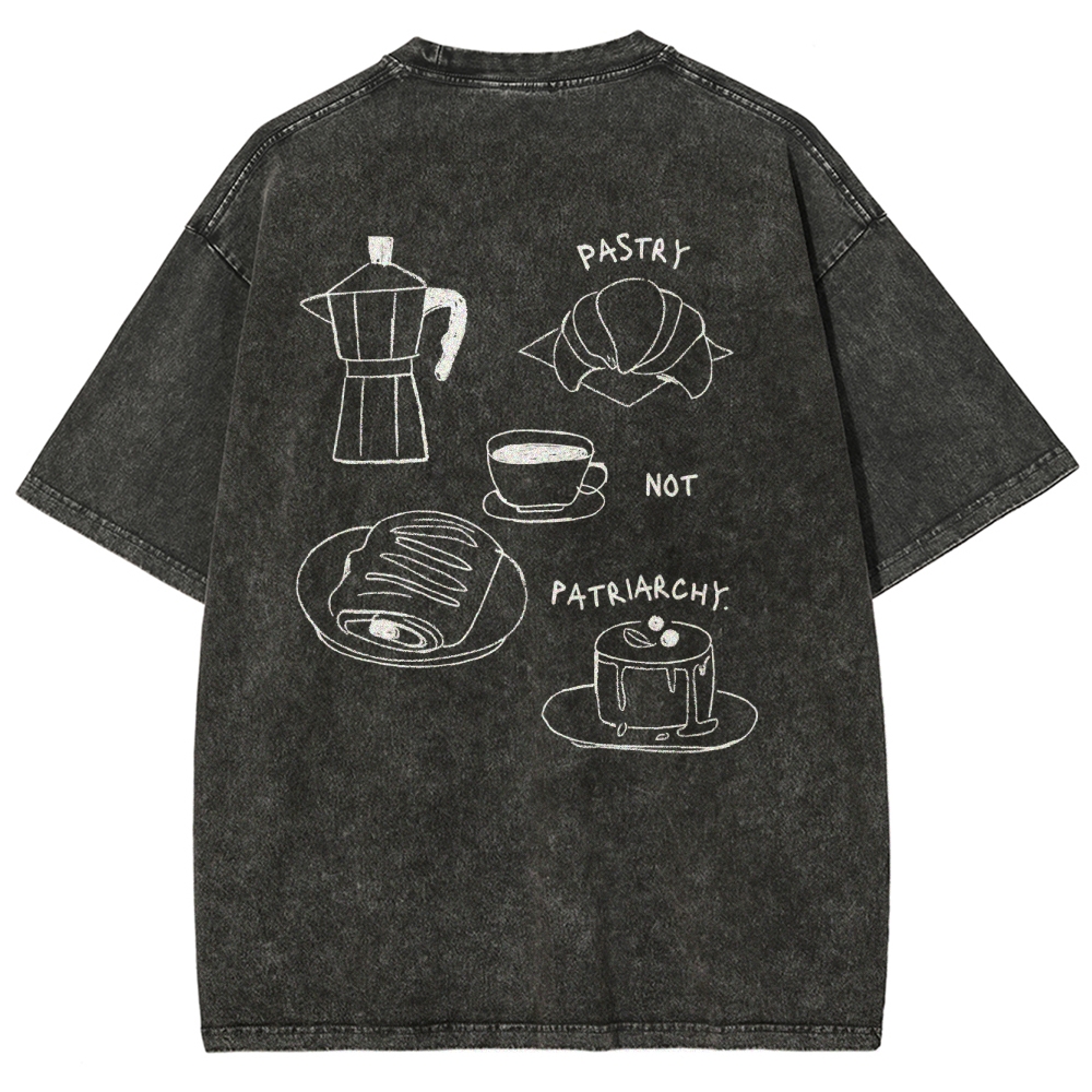 Pastry not patriarchy feminist Unisex Fit Washed T-Shirt