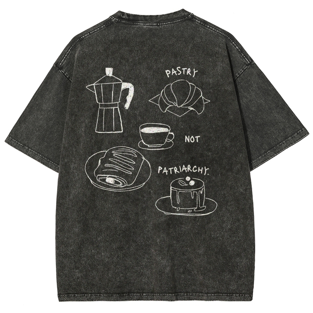 Pastry not patriarchy feminist Unisex Fit Washed T-Shirt