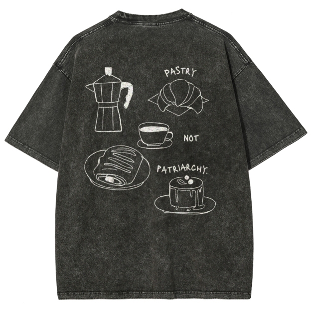 Pastry not patriarchy feminist Unisex Fit Washed T-Shirt