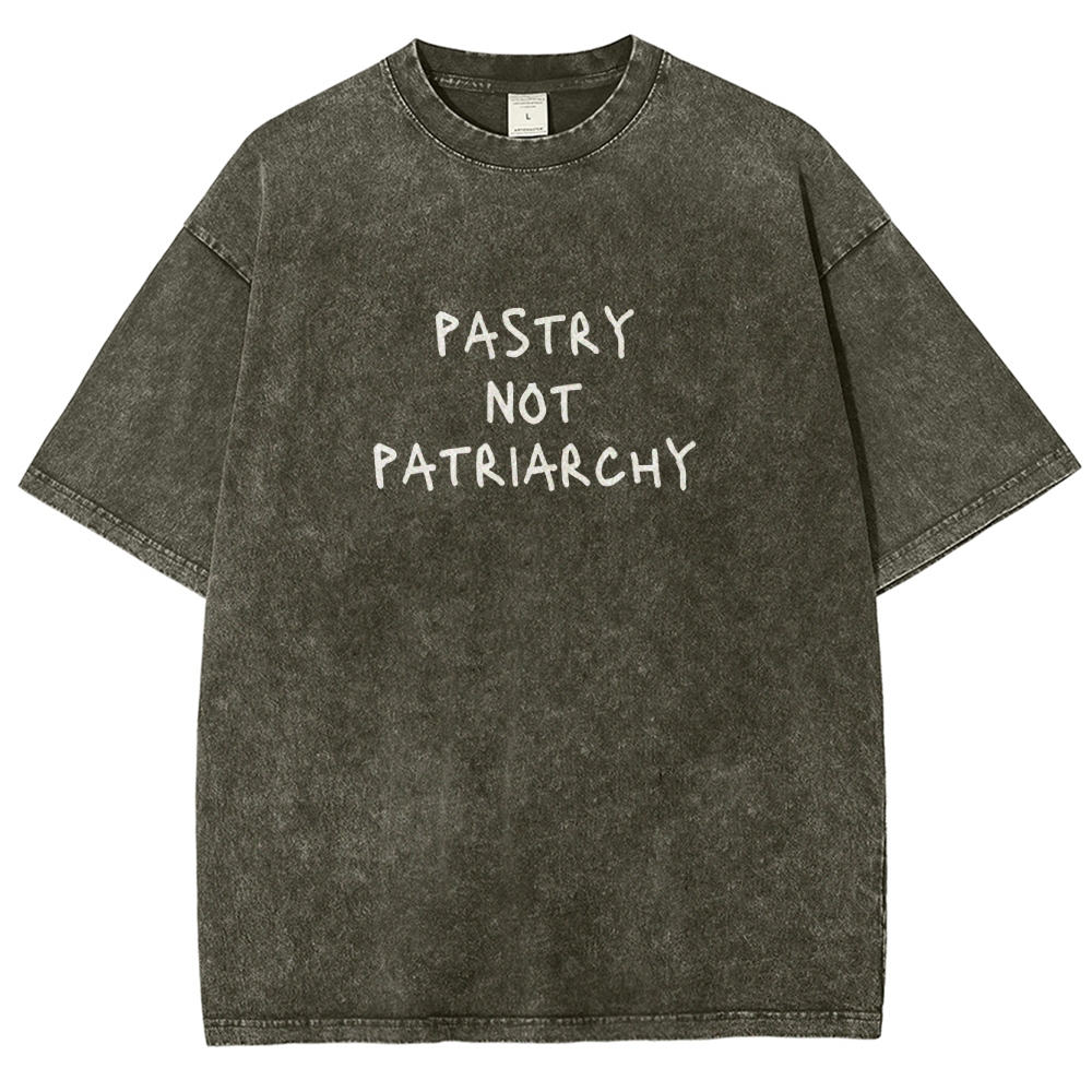 Pastry not patriarchy feminist Unisex Fit Washed T-Shirt