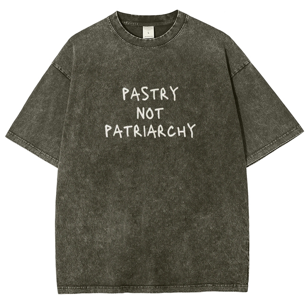 Pastry not patriarchy feminist Unisex Fit Washed T-Shirt