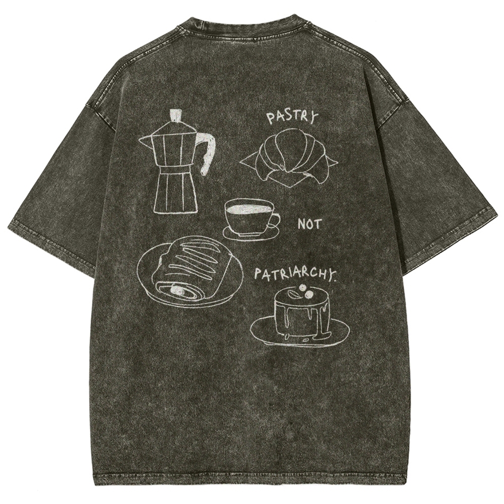 Pastry not patriarchy feminist Unisex Fit Washed T-Shirt