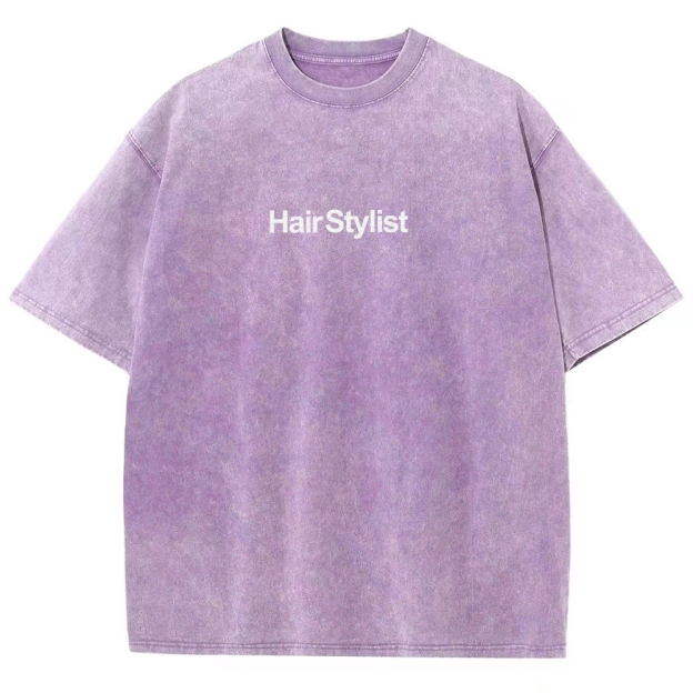 Hair Stylist Addcustom Or Code Unisex Fit Washed T-Shirt