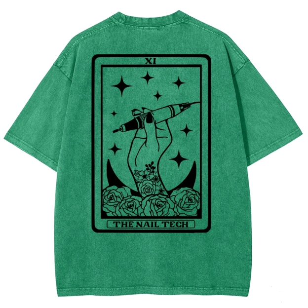 Nail Tech Unisex Fit Washed T-Shirt Customscool