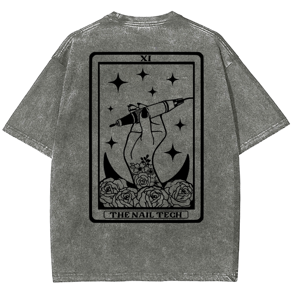 Nail Tech Unisex Fit Washed T-Shirt Customscool